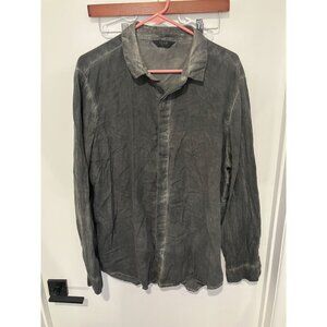 Neuw Denim Men's Button Down Shirt, Washed Gray, Size XL